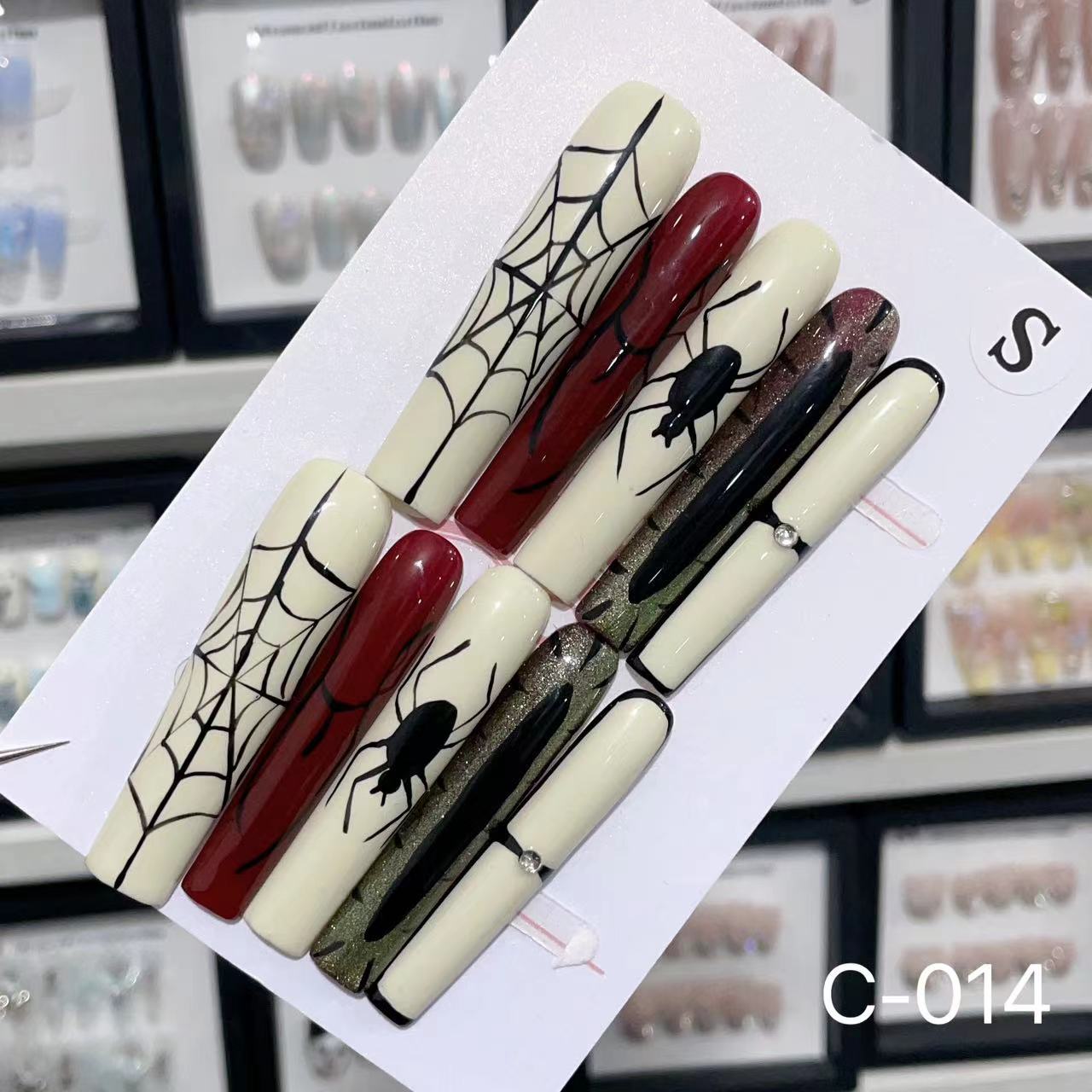 Extra Long 5.5cm Water Pipe Press-On Nails | Handmade Collection | Round Shape