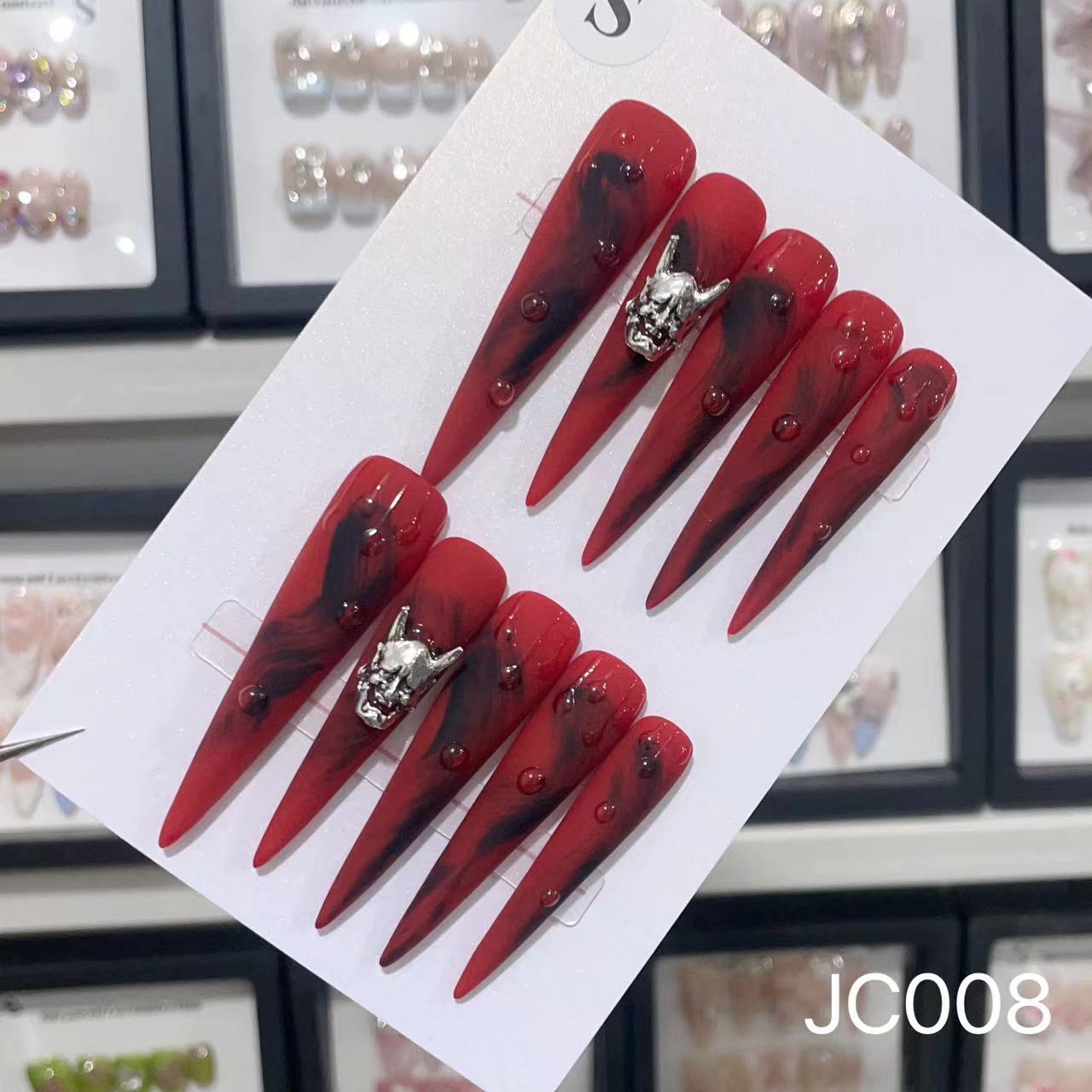 Extra Long 5.5cm Stiletto Press-On Nails Collection | Dozens of Styles | Reusable & Ready to Wear