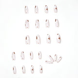 Parche para uñas con estampado de vaca capuchino, acabado a presión | 365nails