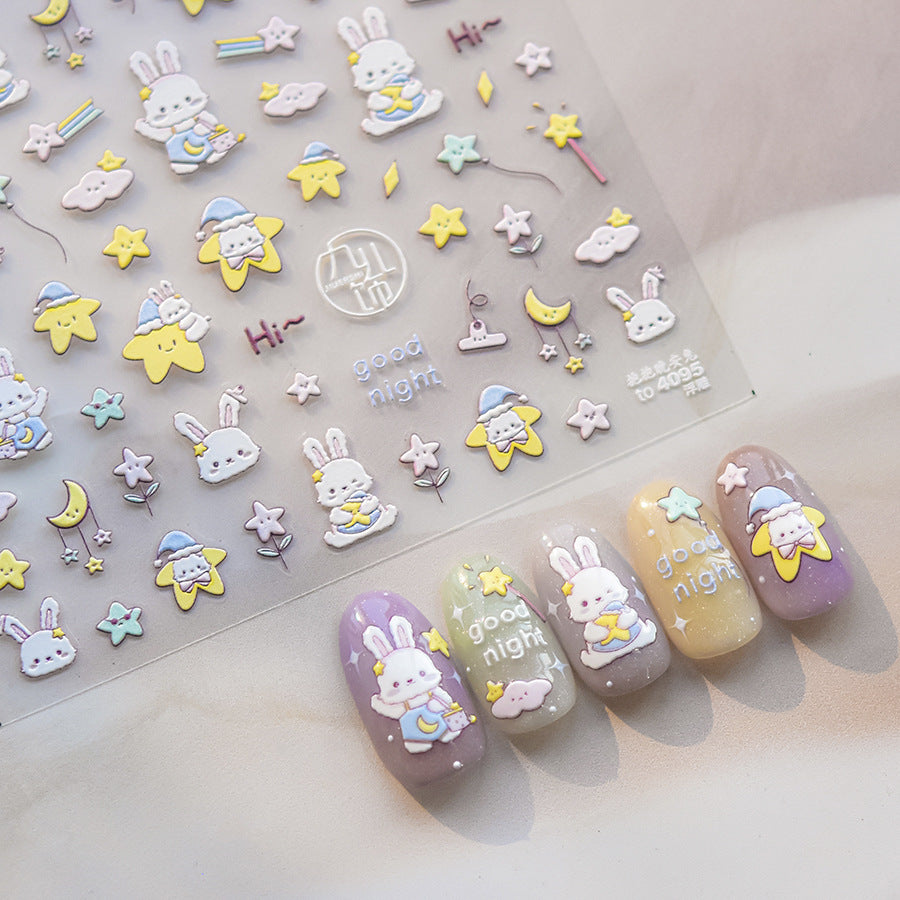 365nails: 굿나잇 버니 네일 아트 스티커