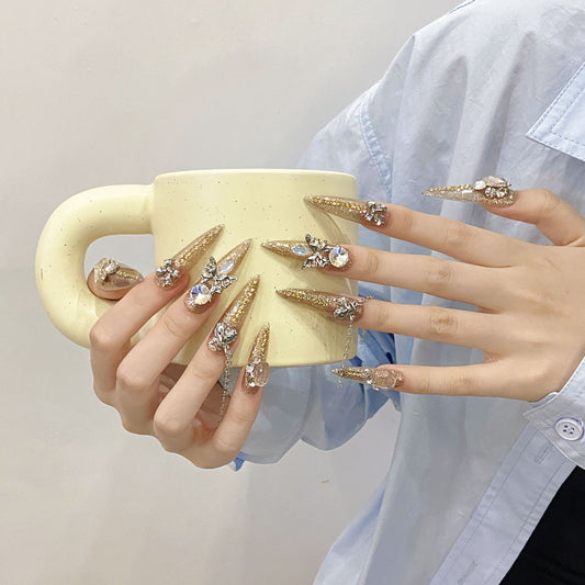 Pure handmade press on nails   nail art fake nails beauty | 365nails