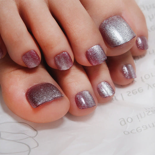 Wear nail pads wholesale cat eye foot nail wear nail flash nail patch wholesale press on nails｜365nails