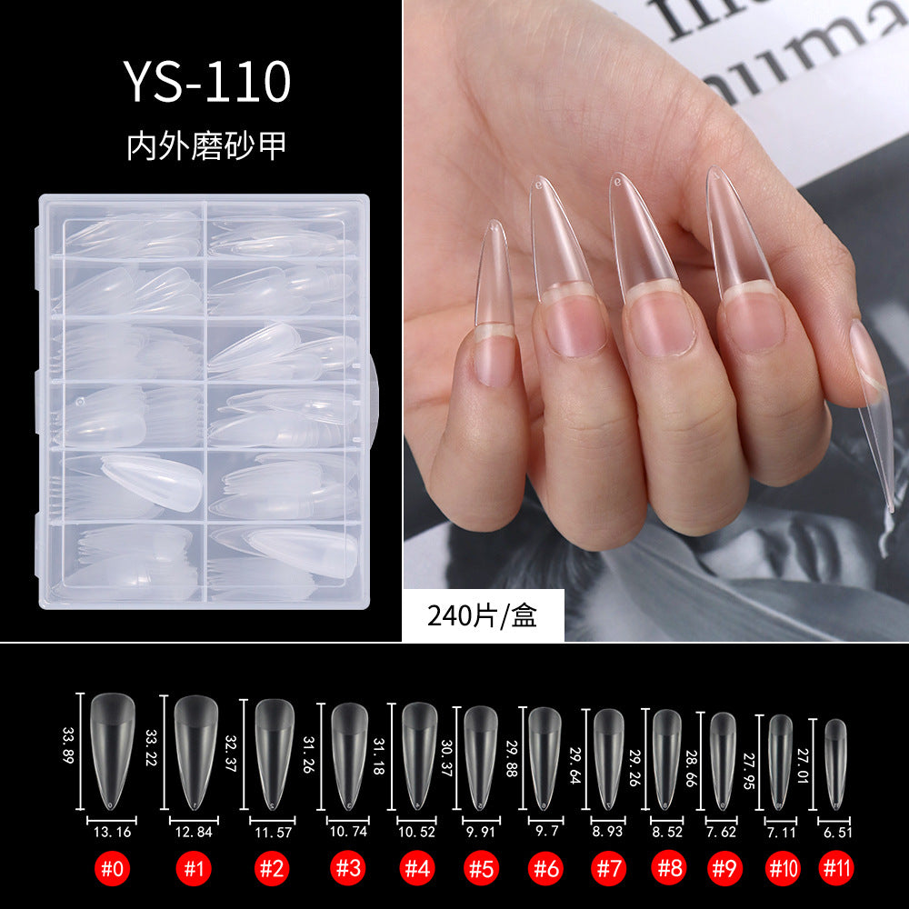 365nails Half-Matte Seamless Nail Tips | Multi-Shape Nail Extension Set (YS-101 to YS-402)