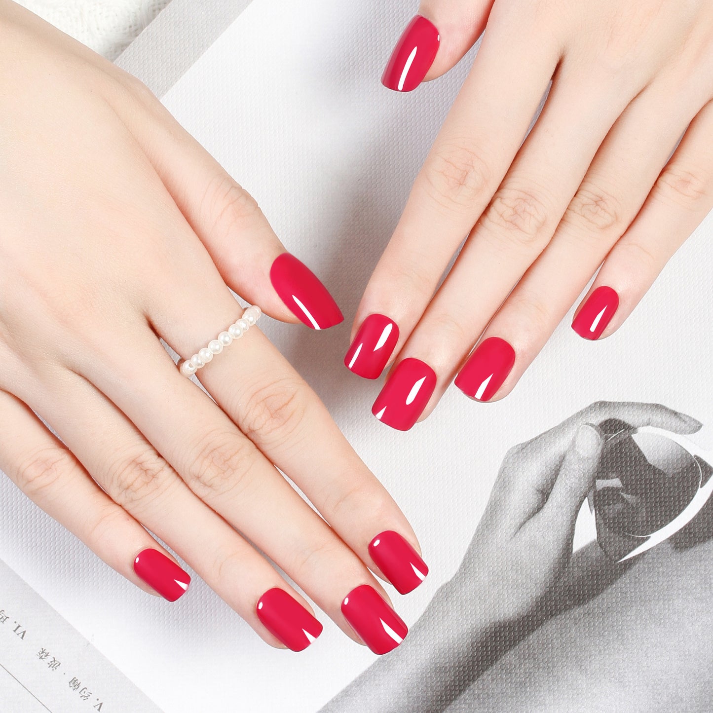 Classic Solid Color Short Nail Set