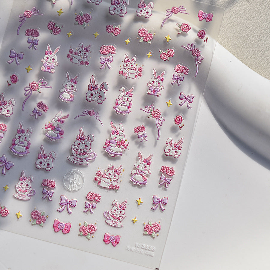 365nails: "Sweet Bunny & Rose" – Nail Art Stickers