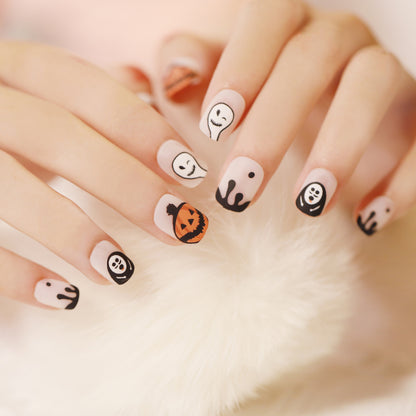 Halloween Wear Nail 3D Three-dimensional Nail Art False Nails  Spider Bat Nail Sheets Wholesale｜365nails