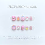 Cute Cartoon Kids Press On Nails Set