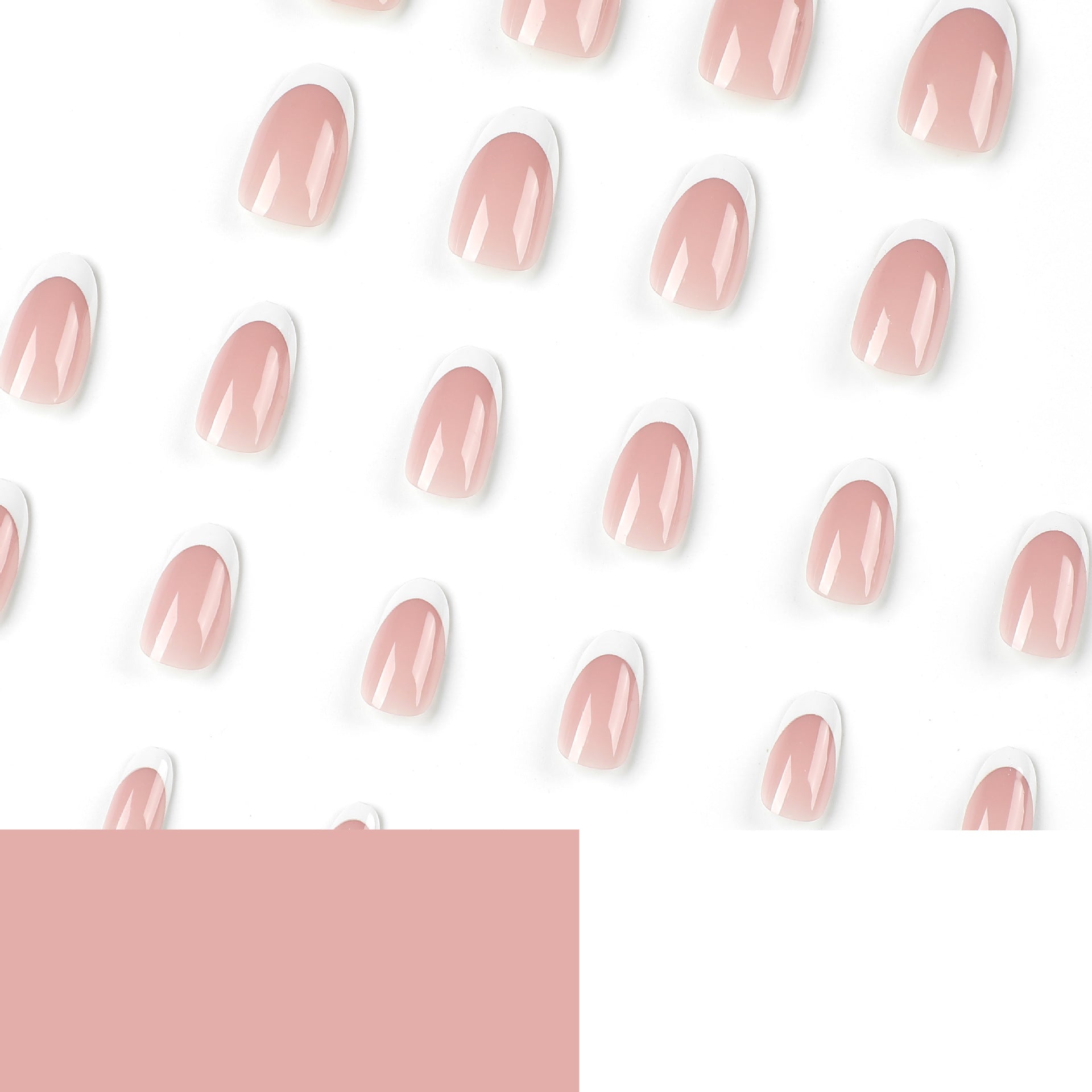簡約白色法式穿戴甲片（批發）｜365nails