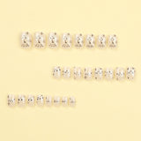 Uñas cortas MINI, uñas a presión, lindas uñas de conejo de dibujos animados, uñas de amor con brillo de estrella, uñas de pieza, uñas de pieza, venta al por mayor｜365nails