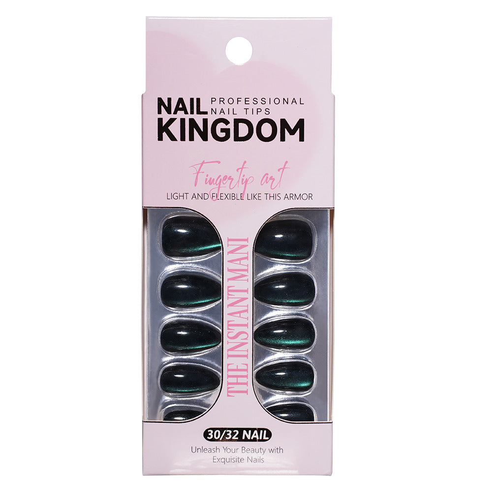 Purple Cat Eye Almond Press On Nails (MOQ=3)