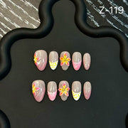 365nails：「綻放低語」– 3D 花卉手工製杏仁形穿戴甲