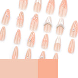 Uñas postizas 3D cortas con diseño de cola de pez, ideales para usar en manicura, con destellos de perla y diamantes, producto terminado al por mayor | 365nails