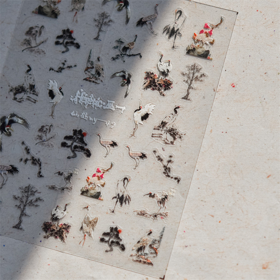 365nails: "Chinese Ink Fish & Rabbit" – nail art stickers