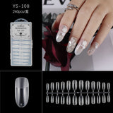 365nails 240PCS Cross-Border Bestseller | No-File Seamless Soft Gel Nail Tips (Half/Full Matte Options)
