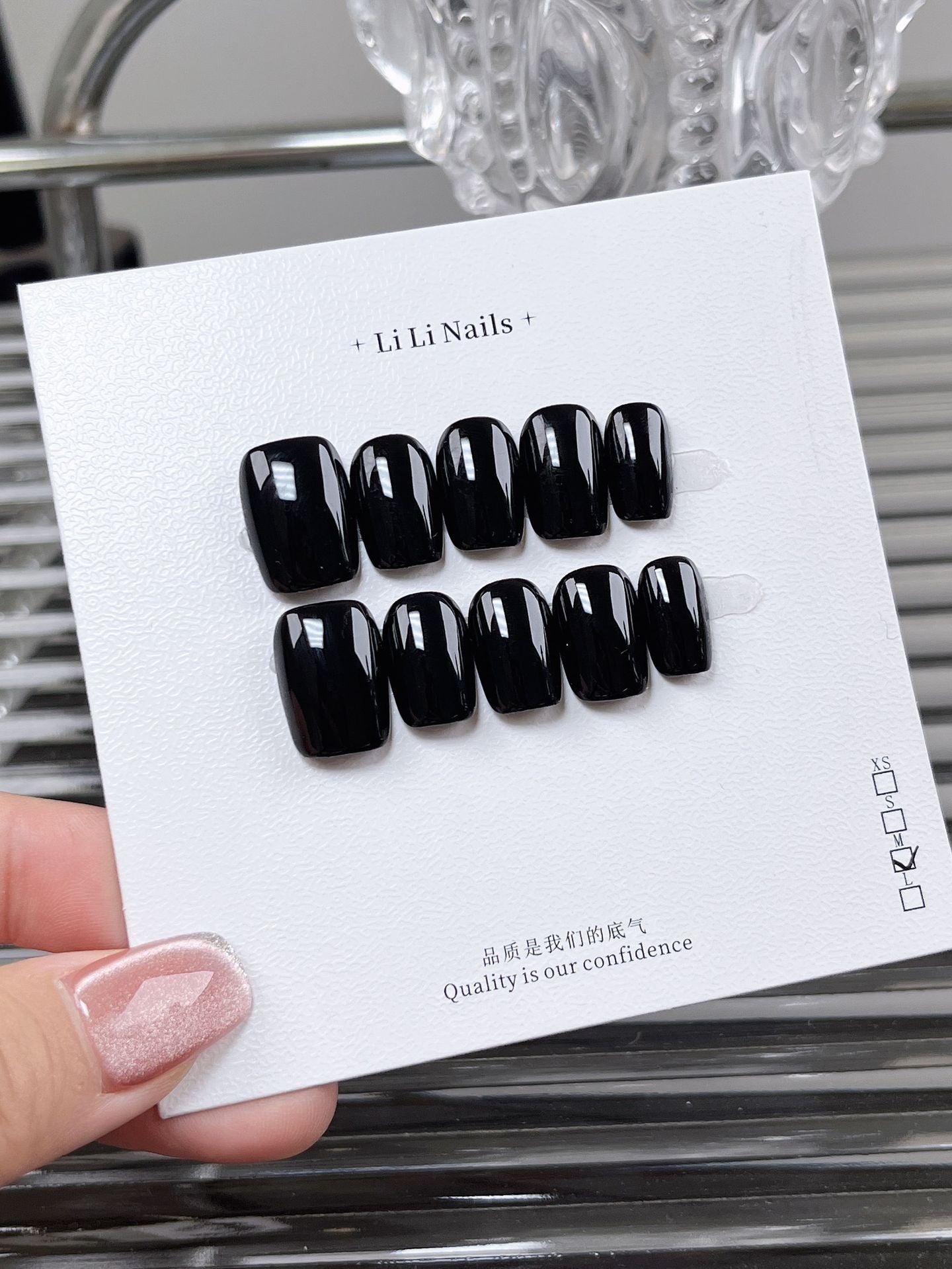 The Essential Solids | Short Medium Square | Handmade Press-on Nails