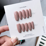 The Essential Solids | Medium Oval ｜Handmade Press-on Nails