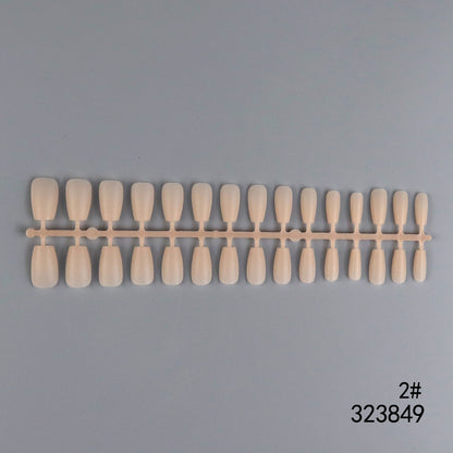 Nail Tips Solid color matte seamless press on nails patch 30 pieces strip multi-color full sticker short fake nail patch, wholesale