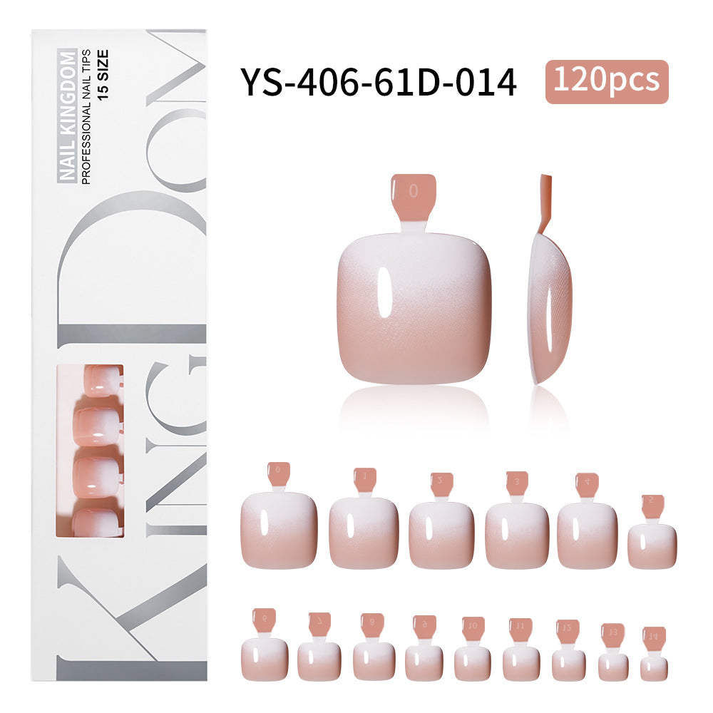 Nail Tips press on nails toenail gradual change wear foot nail patch spray oil prefabricated manicure 120 pieces fake nail piece