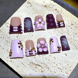 Grape Purple French Duckbill Press-On Nails