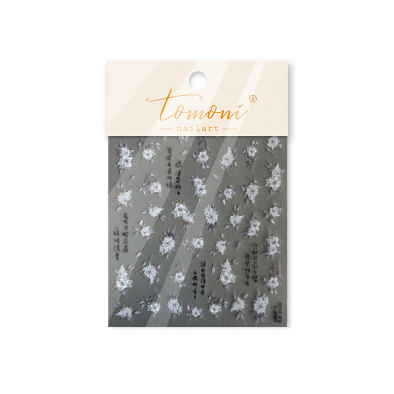365nails: "Chinese Style White Cherry Blossom" – nail art stickers