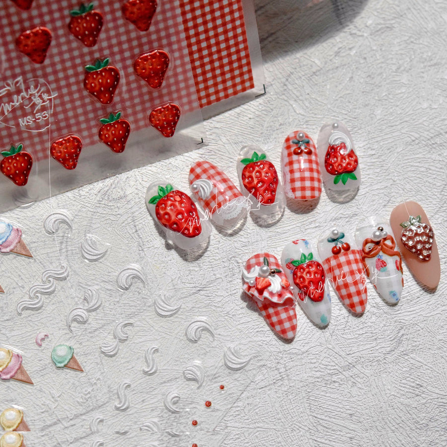 365nails: "Fresh Strawberry" – Nail Art Stickers