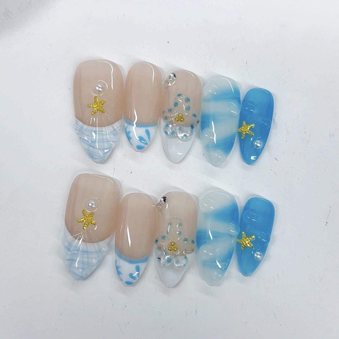 Mermaid Tide: "Ocean Star" – Almond Press-Ons