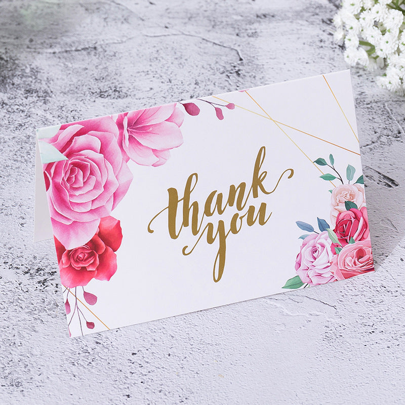 Floral Thank You Cards for Customer Appreciation Packaging (MOQ=2)