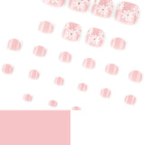 Small fresh ins wind toenail slices Simple white flower toenail slices Hot-selling French toenail slices Wholesale｜365nails