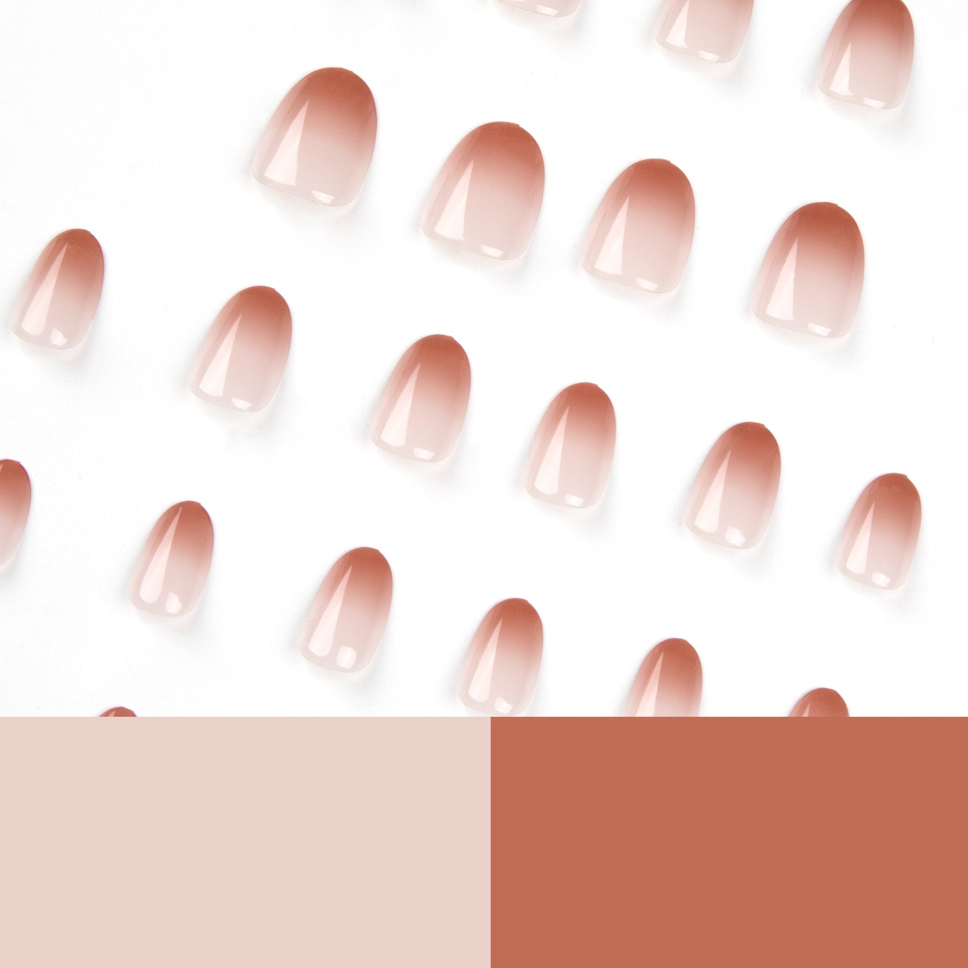 Pieza de uña con cambio gradual carmesí, pegatina para uñas, pieza de uña removible, parche para uñas, uña corta, venta al por mayor | 365nails