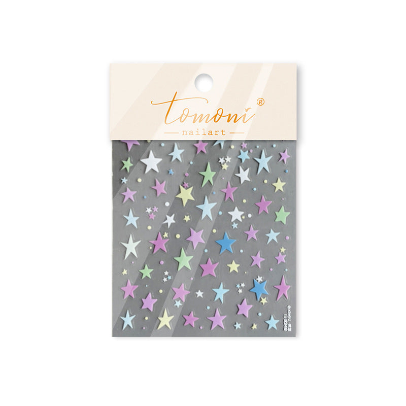 Pastel Starry Sky – Cute Nail Art Accent Set