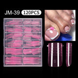 Nail Tips Crystal toenail nail mold with scale extension nail mold, foreign trade special nail mold 120 pieces