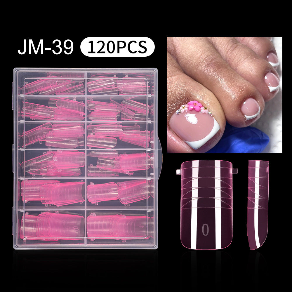 Nail Tips Crystal toenail nail mold with scale extension nail mold, foreign trade special nail mold 120 pieces