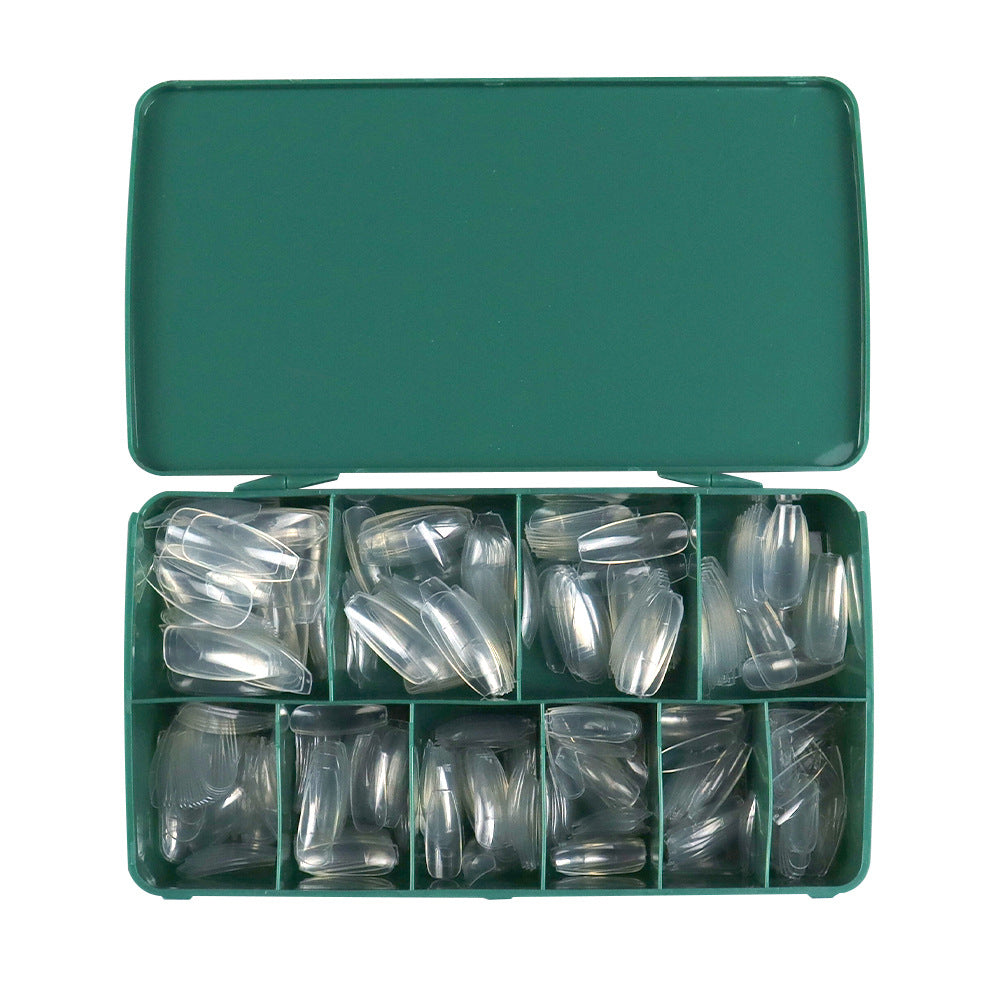 Nail Tips nail pads press on nails patches Nail art transparent patches Full stickers Long ballet nail fake nails 500 pieces in a box
