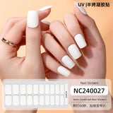 Semi-Cured Gel Nail Strips Pure Color Vibrant Multi-Shade Glossy Set (MOQ=3)