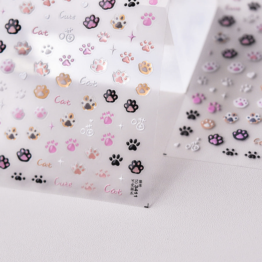 Jelly Cat Paws – Cute Pet Nail Art Stickers