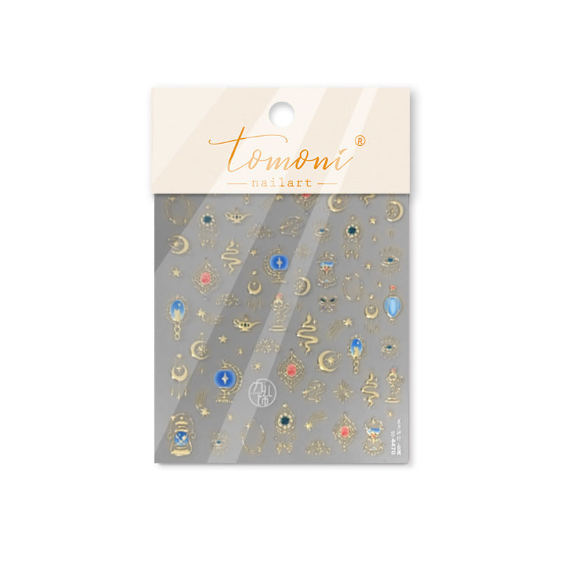365nails: "Golden Celestial Amulet" –Nail Art Stickers