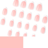 Minimalist classic French white edge manicure short almond nail  hot-selling   nail wholesale｜365nails