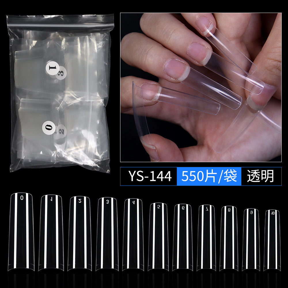 Drama Collection: "Extended Tube" – Extra Long Half-Cover Tube Nail Tips