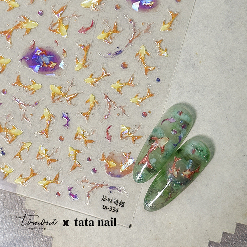 365nails: "Holographic Koi Fish" – Lunar New Year Nail Stickers