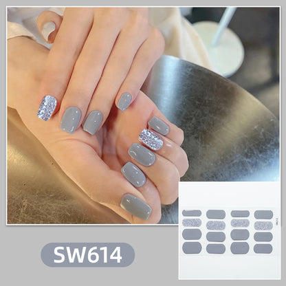 Nail art sticker simple solid color collection nail sticker gentle gradual change jump color nail sticker, waterproof and long-lasting sticker｜365nails