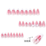 cat eye gradual change blush  French bow almond type wear  ｜365nails