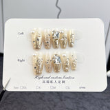 Pure hand-worn manicure spring and summer whitening magic mirror powder sugar cube bright diamond detachable hand-worn manicure｜365nails