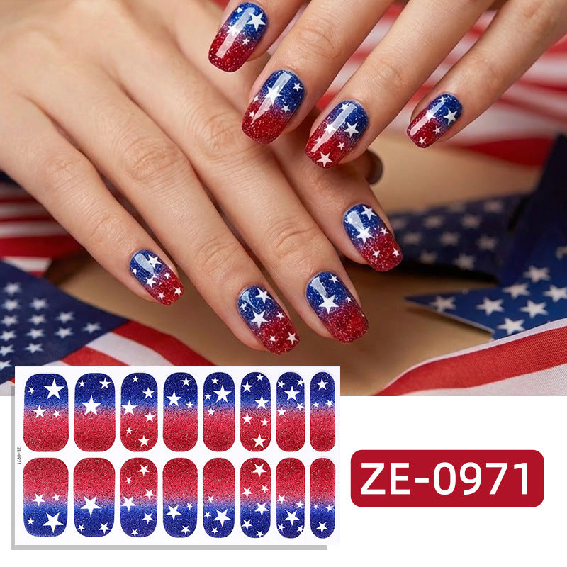 365nails: Independence Day Patriotic Decal Nail Sticker Set