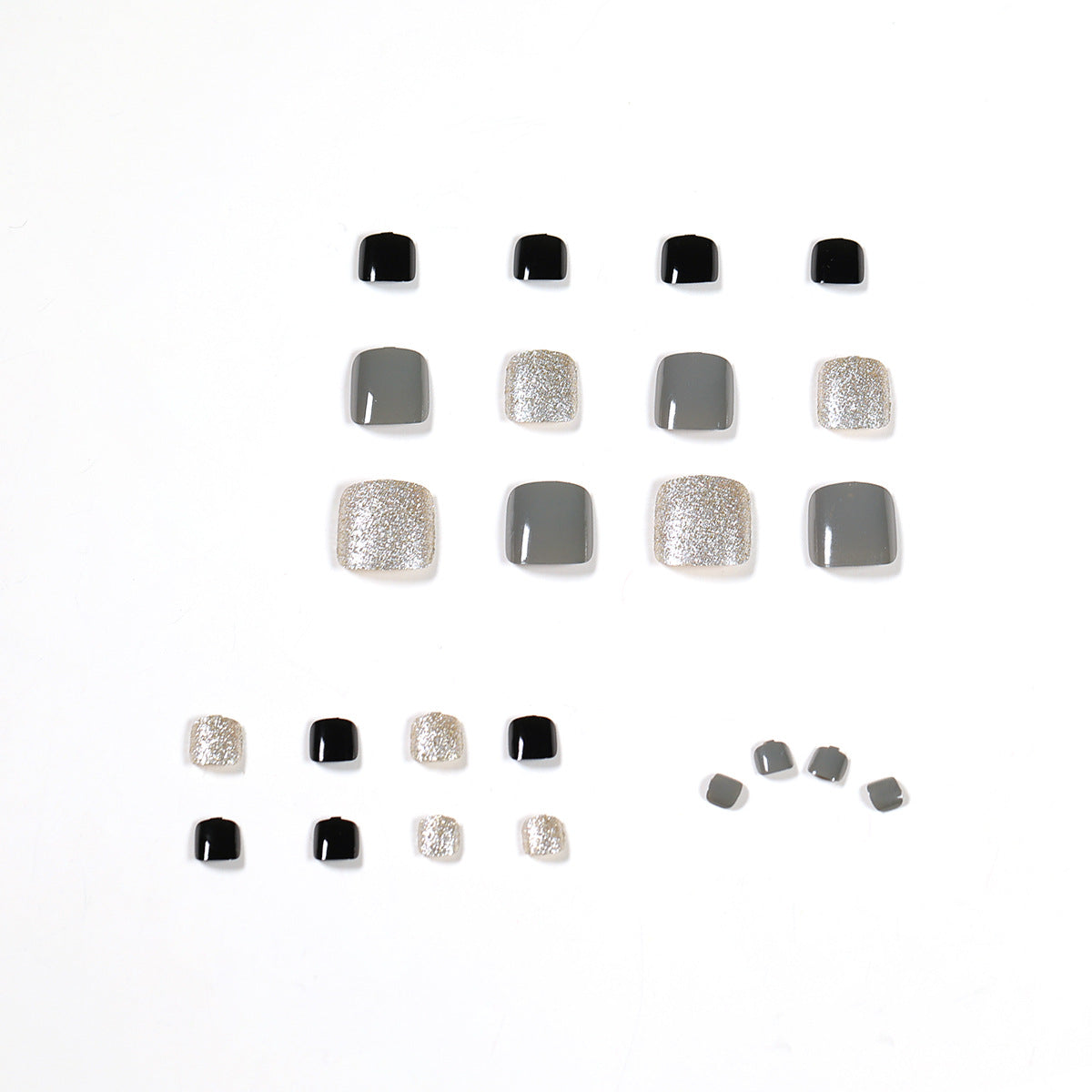 Morandi color summer foot nail wear nail art finished fake nail nail art patch foot nail patch removable｜365nails