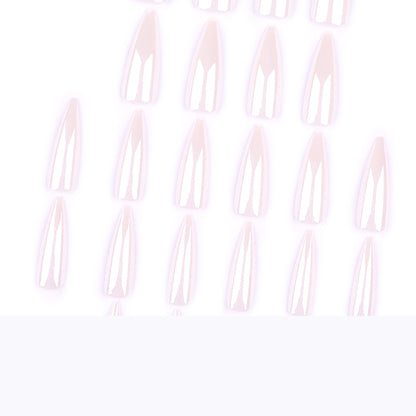 Factory direct sales press-on nails aurora solid color fake nail simple nail piece  hot-selling long-pointed nail piece｜365nails