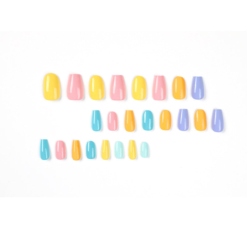 Press-on nails wholesale five-color removable manicure short ballet medium round double spell manicure patch wholesale nail nails｜365nails