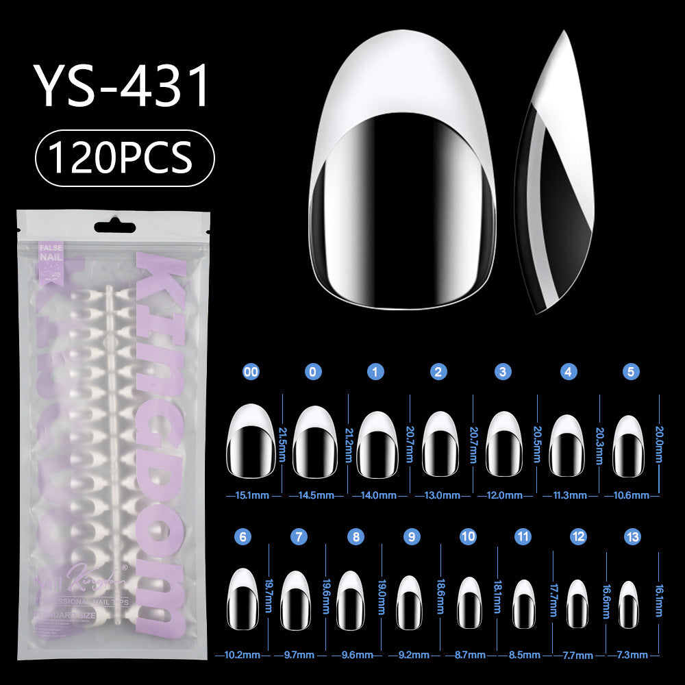 Nail Tips exclusive for seamless press on nails extension nail piece French transparent nail fake nail patch finished nail art 120 pieces