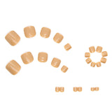 Press-on toenails  Khaki Yellow White Wholesale Removable Finished Products Popular Internet celebrity nails｜365nails