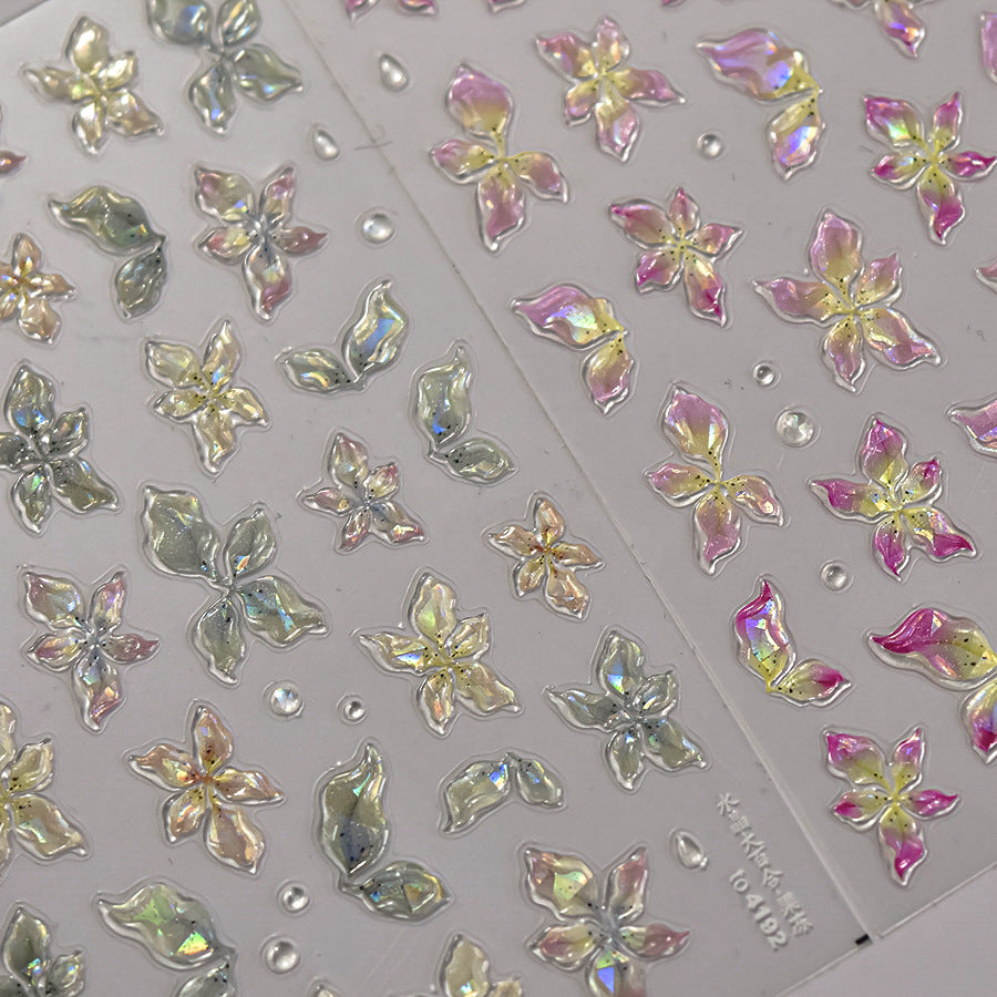 365nails: 「全息極光櫻花」 – 美甲貼紙