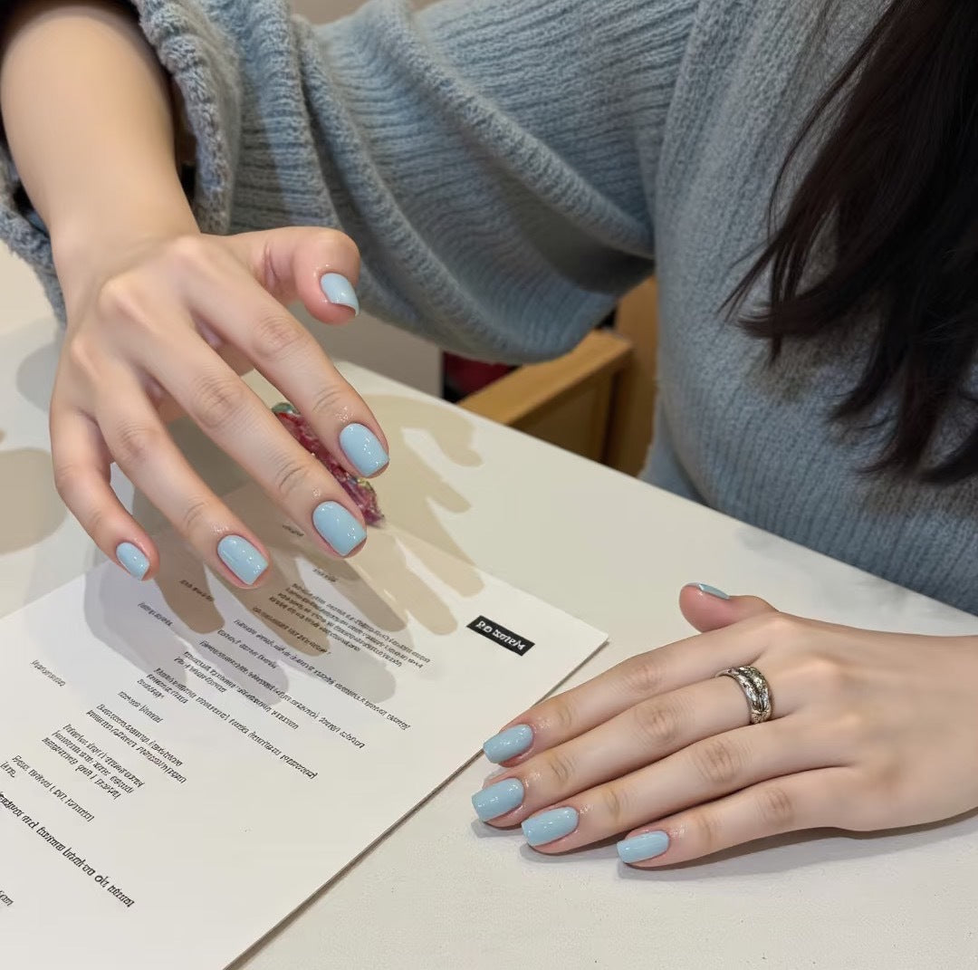 The Essential Solids | Short Medium Square | Handmade Press-on Nails